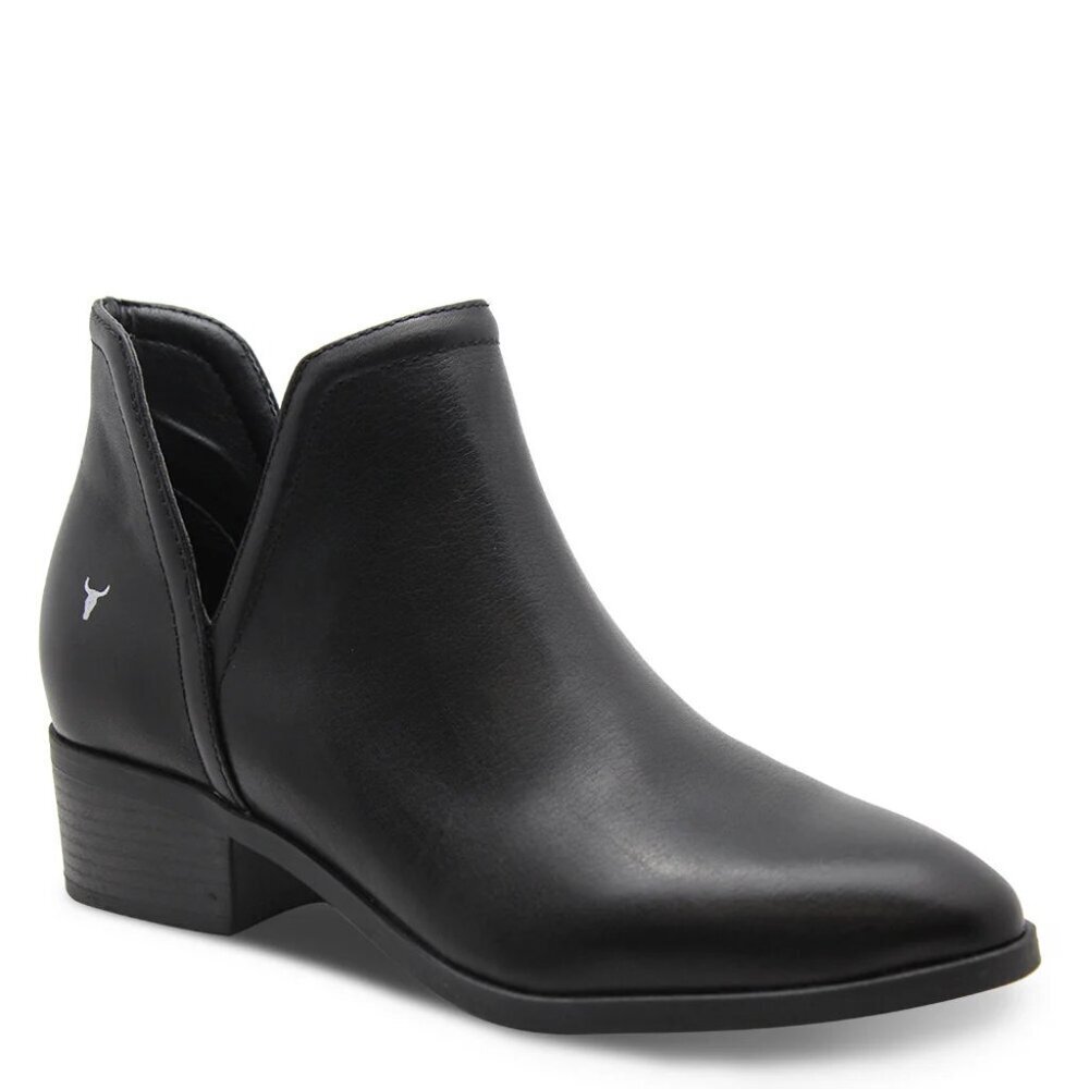 Windsor Smith Razel Black Leather Ankle Boots